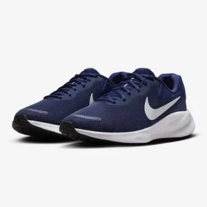 Nike's New Durable and Shock-Absorbing Outdoor Running Shoes for Men, Revolution 7, with a Lightweight and Comfortable Fabric Mesh Design, Suitable for Training and Fitness, in a Dark Blue Color Scheme, Simple and Versatile Casual Sports Shoes, a Must-Have Model Fb2207-400 - AliExpress Sneakers