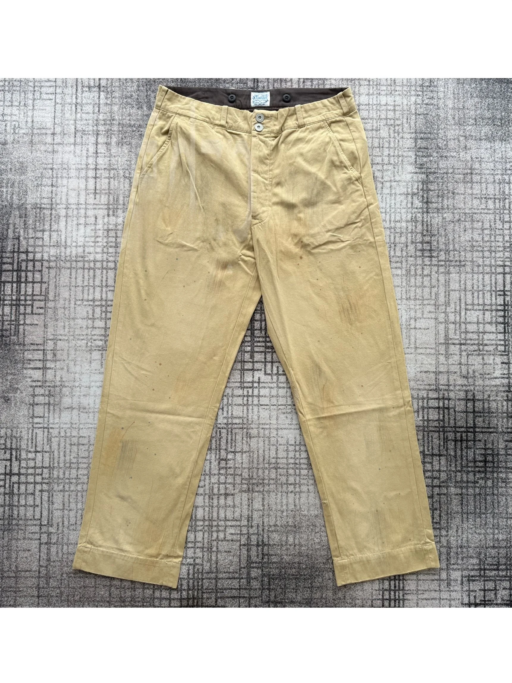 Faionable Loose Casual Pants with Splaed Ink Patch Destructive Patchwork Japanese Sle Straight Leg Cotton Trousers - AliExpress Pants