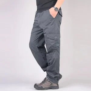 Loose Fit Men's Workwear Pants Summer Autumn Outdoor Casual Straight Leg Multiple kets Large Size Available Cotton Fabric - AliExpress Pants