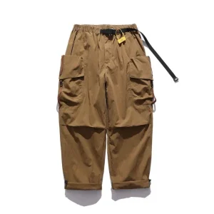 Outdoor Work Pants Men's Japanese Style Trendy Cityboy Multi Pocket Wide Leg Loose Casual Pants - AliExpress Pants