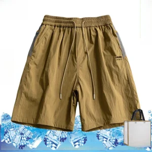 Men's Sport orts Summer Thin Ice Silk Casual Running Fitn Qui Dry Five-Quarter Length Beach Outdoor Straight Leg ... - AliExpress Pants