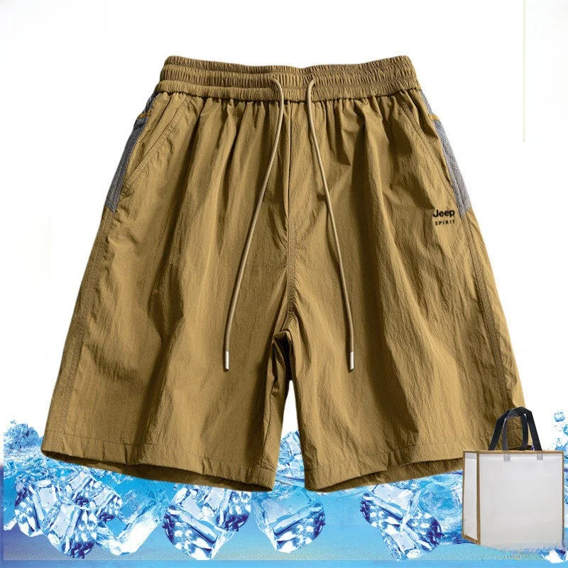 Men's Sport orts Summer Thin Ice Silk Casual Running Fitn Qui Dry Five-Quarter Length Beach Outdoor Straight Leg ... - AliExpress Pants