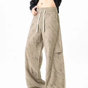 MMOPTOP Men's Casual Loose Straight Leg Pants Dyed Texture Drapey Workwear Long Trousers Autumn Winter Wear Resistant Breathable - AliExpress Pants