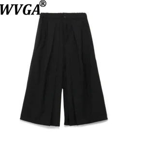 WVGA Spring Autumn New Men Tide High Street Wide-Leg Trendy Oversized Niche Casual Elastic Waist Pants Dark Style Ins Y2K W19396 - AliExpress Pants