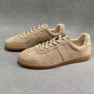 Mens Vintage Lace Up Suede Real Leather Breathable Sneakers Comfortable Platform Trainers Handmade Running Sport Shoes Jogging - AliExpress Sneakers
