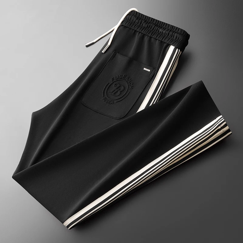 Ice Silk Smooth Lightweight Summer Spor Casual Pants for Men Slim Fit Qui Dry Trousers Faionable Urban Sle - AliExpress Pants