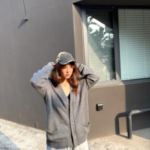 Spring Long Sve Casual Sle Wool Knitted Open Cardigan V-Ne Loose  Color Sweater Knitted Outerwear Women's Faion - AliExpress Sweaters&Jumpers