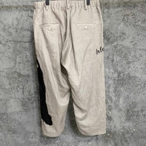 TOP-YAMAMOTO original design linen printed portrait pattern lace-up casual pants - AliExpress Pants