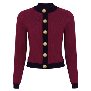 2606 High Quality Spring Autumn Knitted Cardigan for Women Fashion Color Block Long Sleeve Elegant Tops Casual Outerwear Jacket - AliExpress Sweaters&Jumpers