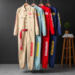Spring Autumn Bar Night Club Workwear Personalized Print Haome Overalls Set Men's Performance Costume Loose Fit Youthful E... - AliExpress Pants