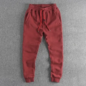 Autumn And Winter Heavy Pile Thick Casual Sweatpants Men's Color Draw Rope Trend Straight Leg Corset Pants - AliExpress Pants
