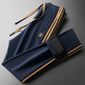 Winter Faionable Spor Men's Casual Pants with Air Layer Fce Straight Leg Belted Trousers Luxury Tee Bars Contrast Color - AliExpress Pants
