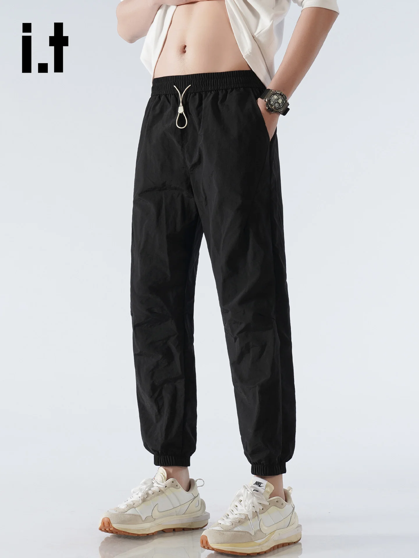 Qui Dry Outdoor Men's Casual Pants Loose Fit Spring Season Nylon Fabric Trousers Youth Sle Comfortable Loose Waist - AliExpress Pants