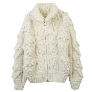 2025 Autumn And Winter Women's High Neck Long Sleeve Knitted Cardigan Loose Warm Thick Love Splicing Zipper Sweater Jacket Tops - AliExpress Sweaters&Jumpers