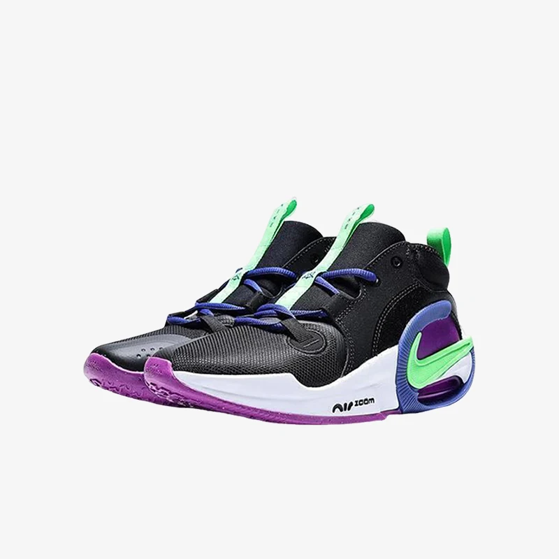 Nike genuine AIR ZOOM Children's Mid-Cut Shock Absorbing Sports Basketball Shoes FB2689-005 - AliExpress Sneakers
