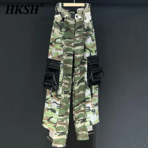 HKSH Spring Summer New Man Tide Elegant Fashion High Street Chic Original Design Camouflage Loose Casual Cargo Pants Ins HK5656 - AliExpress Pants