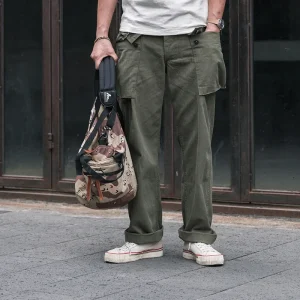 Bronson USMC HBT P-44 Pants WW2 Military Monkey Trousers Fatigue Utility For Men Army Green - AliExpress Pants