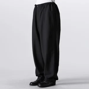 YOJI OOAK original design black waist elastic casual sag sports all loose wide leg trousers men - AliExpress Pants