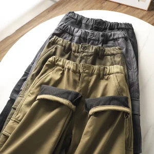 Winter Mens Fleece Cargo Pants New Casual Pants Thick Warm Black Tactical Pants Multiple Pocket Man Trousers - AliExpress Pants