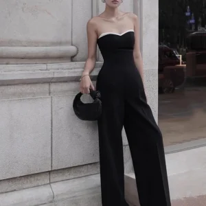 Trendy Color Blo oulder Rer High Waist Wide Leg Pants Casual Summer Outfit Godd Sle All Match Long Pants - AliExpress Jumpsuits&Rompers