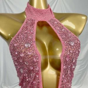 Shengxia Glamorous Cut-out Diamond Performance Playsuit Professional Pole Dance Gown Celebrity Events & Singer Parties Vestito - AliExpress Jumpsuits&Rompers