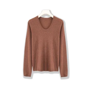 Gilded Sparkling - Kangsai Ni A-level 100% Cashmere 12 Needle Deep Round Neck Knitted Sweater Long Sleeve Women's Base Sweater - AliExpress Sweaters&Jumpers