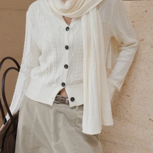 JWUNIQUE Women's V-ne Wool Blend Knitted Sweater Cloud Pattern Ne Wrap White Loose Fit Cardigan Sle Long Sve Top - AliExpress Sweaters&Jumpers