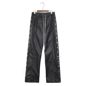 New Men 2023 Rick Waxed Workwear Breasted Rivet Sides Cargo Comfortable Cotton Parkour Sweat Casual Pants Sweatpants Tag #721 - AliExpress Pants