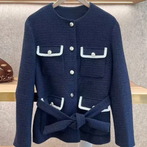 M Home Nan You High End Women's Autumn Winter Thiened Tweed Cardigan Coat with Belt Small Fraance Sle Ladies Jaet - AliExpress Sweaters&Jumpers