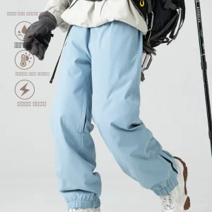 Winter Thiened down Trousers Outdoor Skiing Pants Couple Mountain Climbing Warm Long Trousers Youth Casual Faion Polyeste... - AliExpress Pants