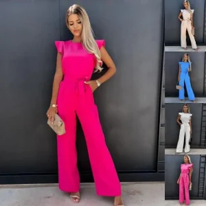 2025 New High-waisted Commuter Waist Strap Jumpsuit Trousers - AliExpress Jumpsuits&Rompers