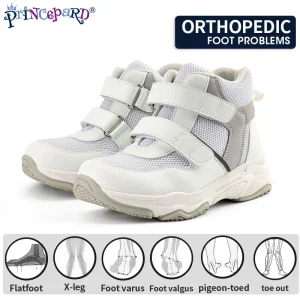 Princepard Children Sneakers Autumn Orthopedic Casual Shoes for Kids White Orthotics Footwear with High Back for Arch Support - AliExpress Children's Shoes