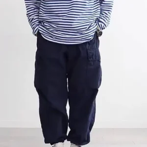 NAnami Japanese Retro Men's and Women's Multi Pocket Large Pocket Drawstring Ankle Tied Loose Casual Straight Leg Pants - AliExpress Pants