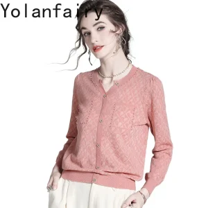YOLANFAIRY 30.7% Wool Sweater for Woman Early Autumn Knitted Wool Pullover Long Sleeve Tops Chic Women's Sweaters Ropa Mujer - AliExpress Sweaters&Jumpers