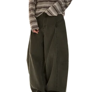 Retro American Decomposition Design Sense Worn Work Trousers Baggy Wide Leg Loose Straight Commuting Pants Men's Casual Pants - AliExpress Pants
