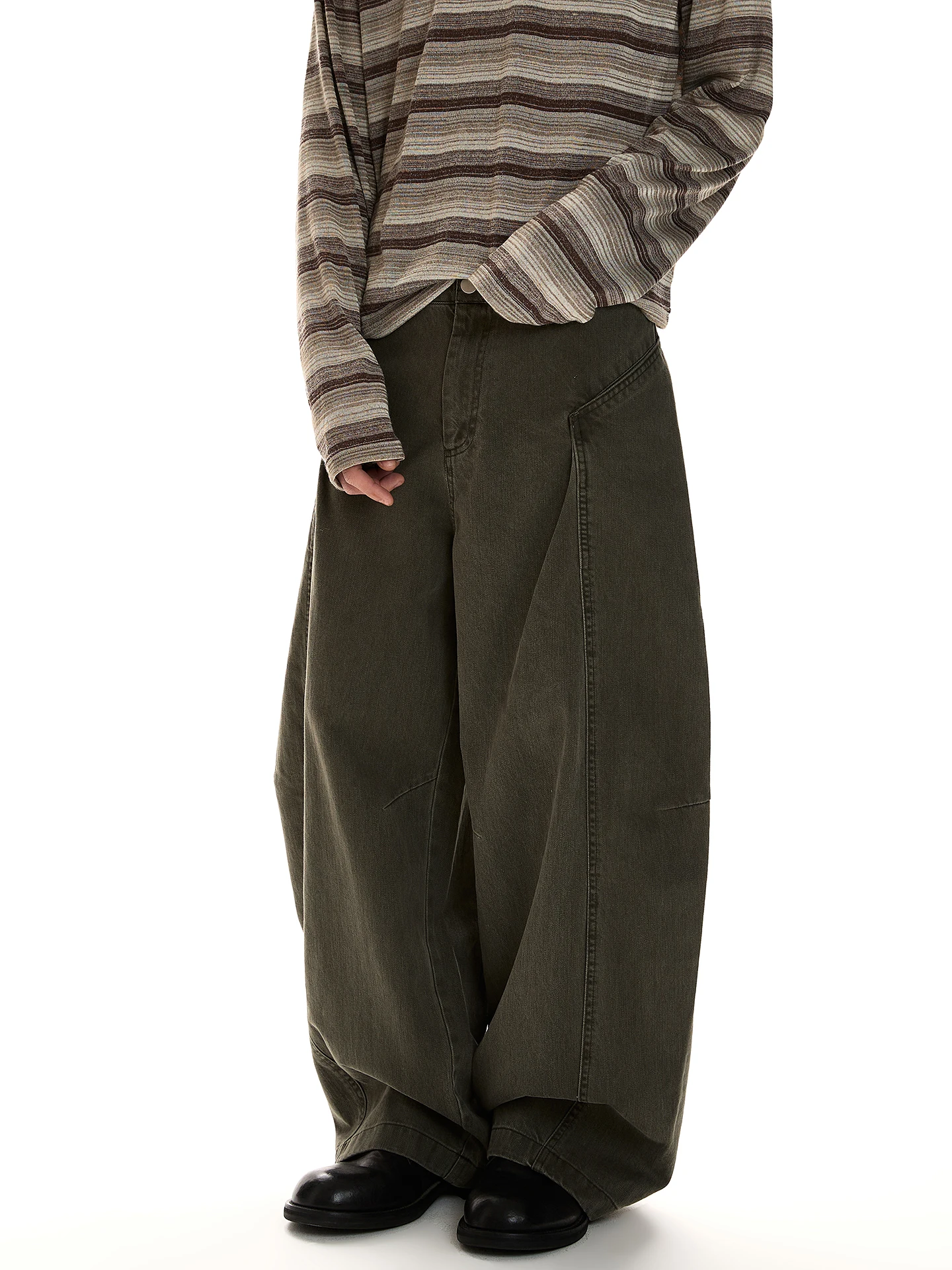 Retro American Decomposition Design Sense Worn Work Trousers Baggy Wide Leg Loose Straight Commuting Pants Men's Casual Pants - AliExpress Pants