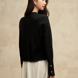 Tcyeek, 30.7%Sheep Wool, Elegant Cardigans for Women, Fringe, O-Neck, Fashion Chic Sweaters, 2024 Autumn Winter Top C49504QM - AliExpress Sweaters&Jumpers