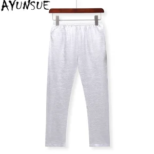 AYUNSUE 100% Mulberry Silk Pants for Man Fashion Clothing Tang Suit Trousers Men's Silk Satin Pants Elastic Waist Thin Pants 바지 - AliExpress Pants