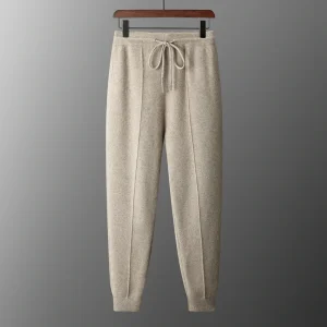 MVLYFLRT Men's Autumn Winter Tight Pants 100% Merino Wool Knitted Thickened Warm Leisure Sports Pants Cashmere Feel - AliExpress Pants