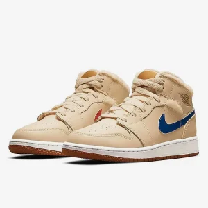 Nike Authentic Jordan 1 MID UTL Women's GS Basketball Shoes DO2207-264 - AliExpress Sneakers