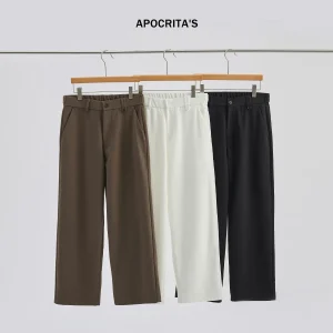 Busin Casual Men's Loose Straight Leg Anti-Wrinkle Long Pants Autumn High-End Feeling Durable Straight Tube Trousers - AliExpress Pants