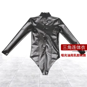 Sexy Long Sleeve Faux Latex Bodysuits Bodycon PU Leather Playsuits Exotic Stitching Ladies Clubwear Customizable Exotic Costumes - AliExpress Jumpsuits&Rompers