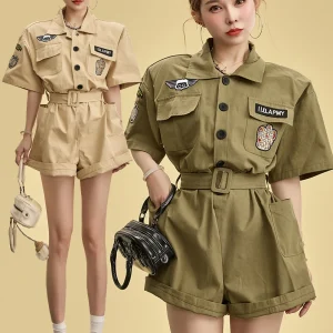 Ele Faionable Women's One-Piece ort Pants High Waist Workwear Sle ket Detail Commute Friendly Lightweight Summer - AliExpress Jumpsuits&Rompers