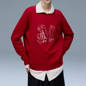 2025 Autumn Winter New Sle Women's Loose Fit round Ne Knitted Sweater Embroidered Letter Bright Sequin Slimming Camere Top - AliExpress Sweaters&Jumpers