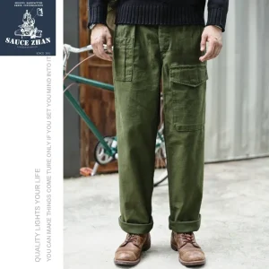 SauceZhan P37 British Army Pants OG107 Utility Fatigue Pants Classic Military Olive Sateen Baker pants Pants&Capris Cargo Pants - AliExpress Pants