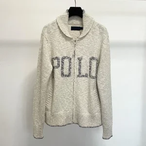 Briti Sle Pure Cotton Knitted Letter  Zipper Coat Loose Fit Women's Open Cardigan Autumn Winter New Arrival - AliExpress Sweaters&Jumpers