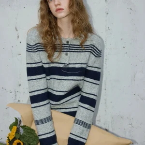 BMLT Early Spring  Collar Knitted Sweater Striped Long Sve Warm All-Match Overhead Korean Sle Women's Thermal Sweater - AliExpress Sweaters&Jumpers