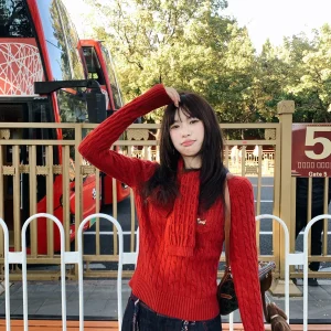 Loose Fit Lazy Feel Knitted Wool Blend Sweatirt with Cable Knit Embroidered Ne Turtlene Long Sve round Ne Sweater - AliExpress Sweaters&Jumpers