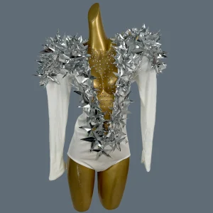 Sparkly Rhinestone Deep V Neck Bodysuit Five-pointed Star Sequins Velvet Tight Fitting Party Outfit Dance Show Outfit Hengxing - AliExpress Jumpsuits&Rompers
