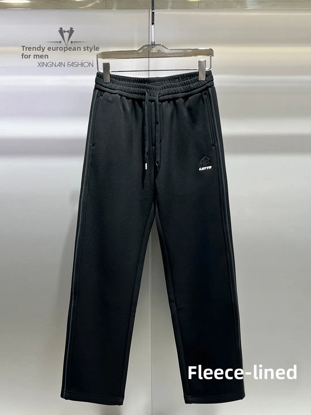 Men's Winter Thiened Fce Lined Loose Fit Straight Leg Stripe Casual Pants Comfortable Soft Trousers for Daily Wear - AliExpress Pants